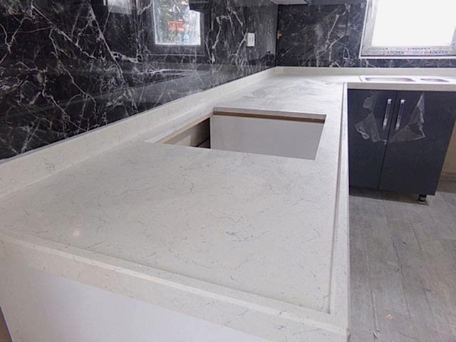 Üst Damlalıklı Beyaz Renk Cordelia Calisco Mutfak Tezgahı