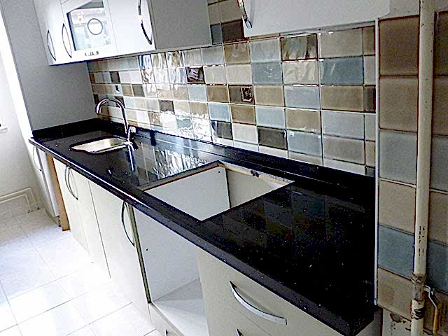 Calisco Lusida Black Parlak Siyah Mutfak Tezgahı