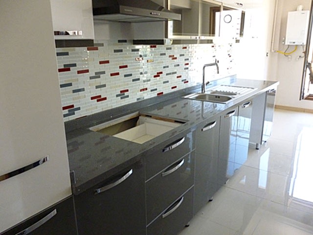 Calisco Lusida Grey 4cm Ön Görünümlü Mutfak Tezgahı